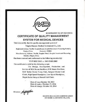 Certificado Beijing Hua Guang ISO13485